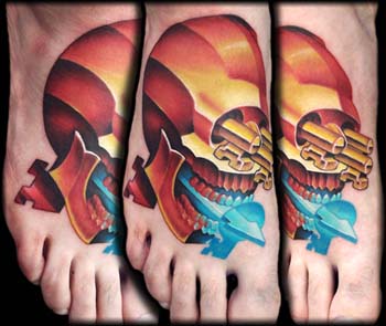 Looking for unique  Tattoos? Aarons right foot